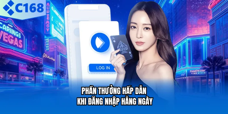 ĐĂNG NHẬP C168 Phần thưởng hấp dẫn khi đăng nhập hằng ngày